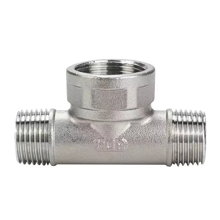 DN15-DN100 BSP سټینلیس سټیل متوسط ​​​​لوی پایپ ټی