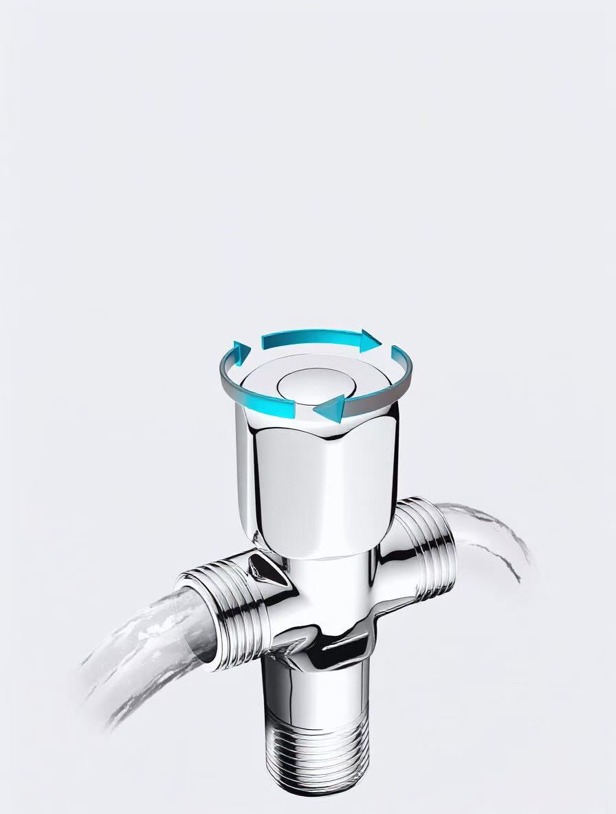 Electroplated Single-Control Quick-Opening Three-Way Angle Valve