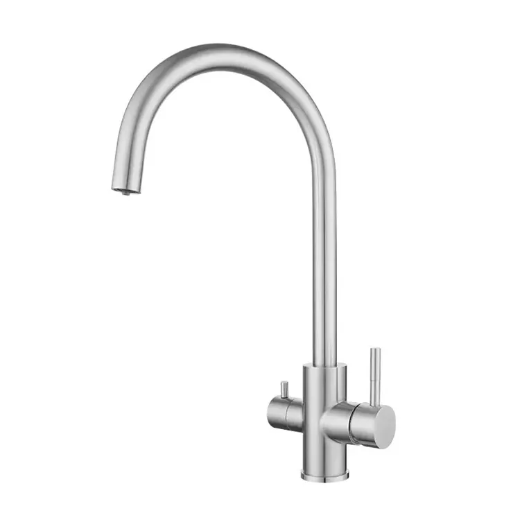 Swan Neck 3-in-1 د پخلنځي ګرم او سړه نل